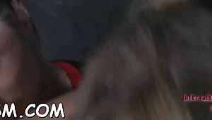 Demeaning a manacled blonde slave in bondage blowjob and bdsm toys 😈