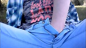 Ted and Nik having outdoor fun with masturbation.