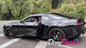 Neighbor spots milf sunbathing and fucks her indoors.