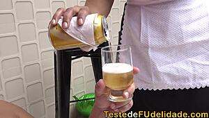 PARTY AT BOSS'S HOUSE TURNS INTO ORGY WITH HOT EMPLOYEE ALESSANDRA MARQUES