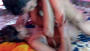 Black girl enjoys threesome with two boys at home, featuring hanif, mst sumona, and manik mia