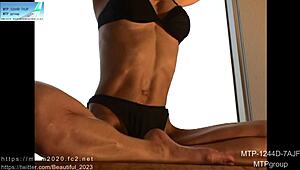 hey, check out this cute muscular anime girl in the management department, she's a natural bodybuilder fetish babe