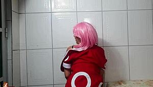 sakura and naruto in a hentai cosplay adventure