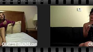 your cock stays locked until my femdom handjob releases it