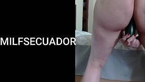 Wow! Latina MILF Craves Action and Uses Cucumber for Solo Play!