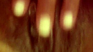 morning masturbation leads to ebony babe squirting orgasm