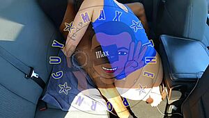 Ella enjoys a ride in the truck