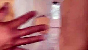 Husband bends over his wife for intense doggystyle fucking. She moans loudly.