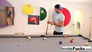 brooke plays sexy billiards with vans' balls in the car, looking so hot.