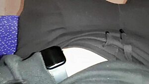 Stranger and I cum together in a train compartment, wow!