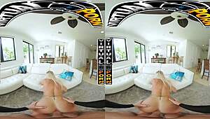 this virtual doggystyle collection features robbin banx, kira perez, and caitlin bell in pov scenes