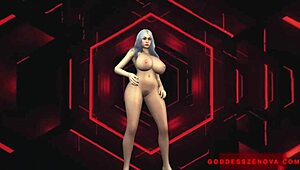 Cyberbot in 3D animation says, suck it like this for me