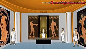 Ancient Greek gods engage in gay sex animation