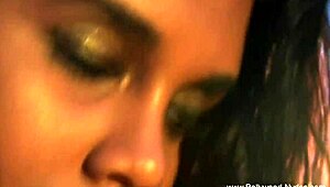 Indian brunette dances nude and teases softly in erotic moment