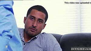 this gay guy gives a blowjob to earn his bonus