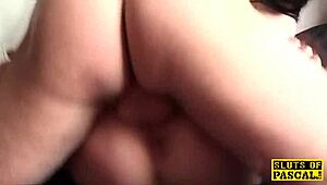 Yo, restrained British sub gets drilled and facialized hard!