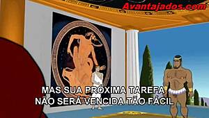 Ancient Greek gods engage in gay sex animation