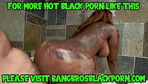 Fucking a Stunning Black Babe in the Pool, Wow!