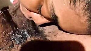 Sucking big cock and swallowing cum