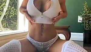 Hot MILF shows big tits solo