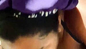 Sucking big cock and swallowing cum