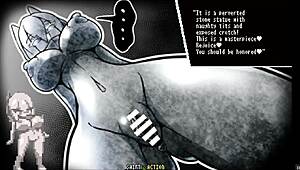 in buzama hentai fight game ep 1, shemale gets bareback rough fuck