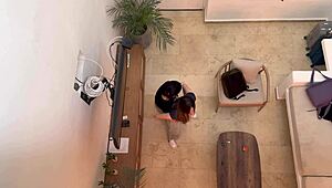 Two hot Colombian babes passionately fingering and kissing in homemade sex