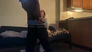 BigDaddyKJ Amazon driver scores big with busty client tip. She rides his monster cock hard.