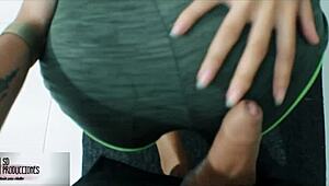 Couldn't Resist Stepsister's Temptation In Exercise Pants For Deepthroat