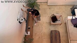 Two hot Colombian babes passionately fingering and kissing in homemade sex