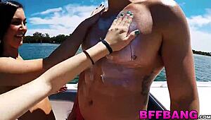 all natural teen gets fucked hard at sea with big cock 😍