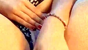 hot seated lesbian lets cum in mouth during masturbation