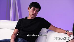 Michelle Aldrete blackmailed into giving blowjob and taking creampie in heels