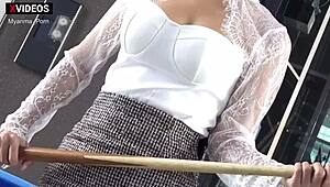 Daw Rosey Sue, Myanmar Mistress Lady, bosses rough hardcore with big ass and tits.