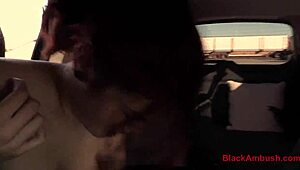 that redhead teen getting pounded by huge black cock in the car