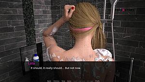 In Dusklight Manor, Jhon takes a shower with Lola in sex scene 10