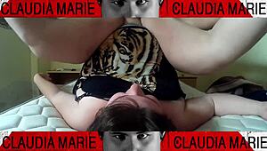 putting panties deep in pussy of curvy woman enjoying like a bitch