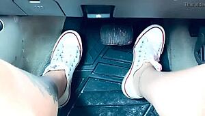 Intimate Foot Fetish Session with Pedal Pumping and Self-Pleasure