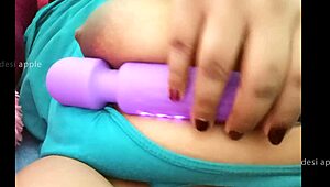 Sexy girl with big boobs posing seductively