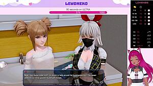 Vtuber Lewdneko in Harem Hotel Gameplay