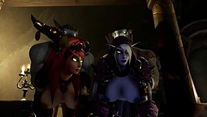 Elf And Werewolf Orgy Bangs Bent Over!