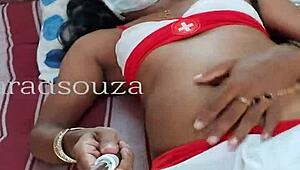 Indian ladyboy lara dsouza engages in self-pleasure routine
