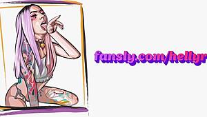 Watch this alternative tattooed girl ask, 'Can I fuck with two dildos?'