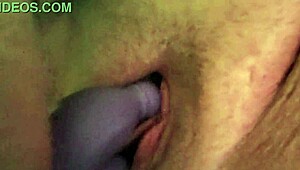 playing with my big tits and shaved pussy until i cum close-up