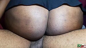 Masked Igbo Babe Amaka Rides Big Black Cock Hard in Debut