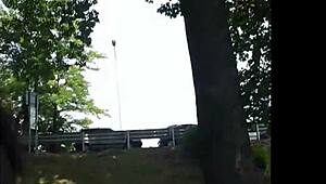 Exhibitionist With Big Natural Tits In The Park