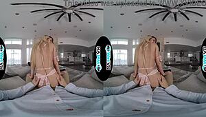 Latina Maid Feels Intense Pleasure During Her First VR Fucking Session With Monster Cock