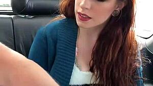 anna de ville moans through intense anal in the car with huge dick