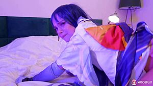 Hot cosplay bella grey craves a hard dick and finally gets it in various positions