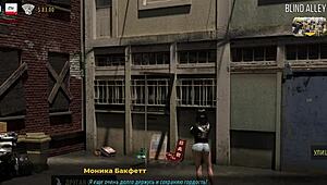 Fashion Business Girl Shows Tits In Alley